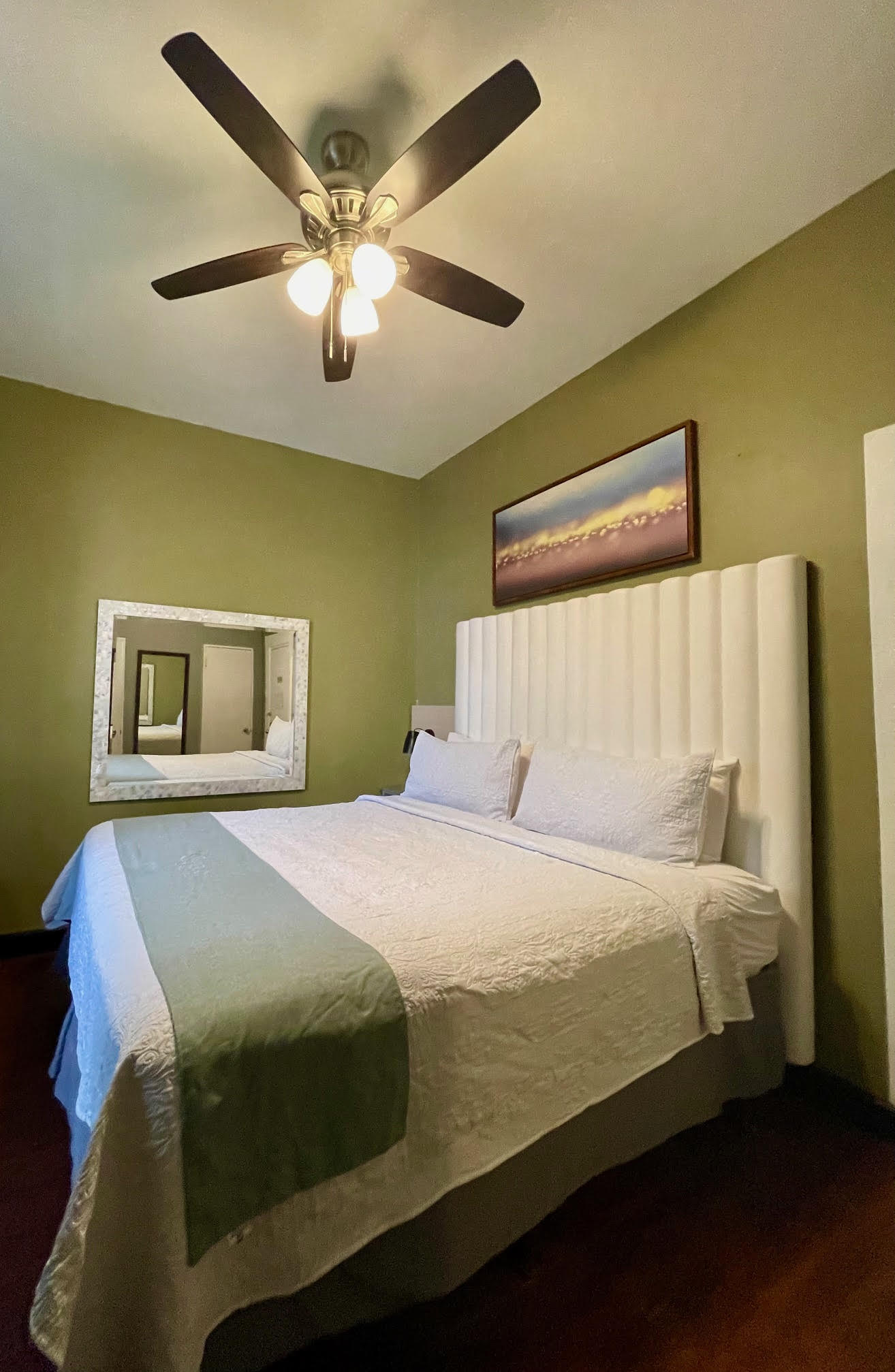 King Premium Room bed view at Canario Boutique Hotel in Condado, San Juan, Puerto Rico