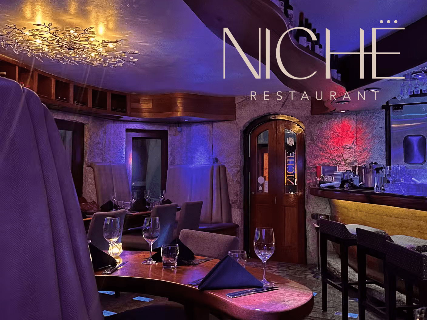 Niche Restaurant dining room at Acacia Boutique Hotel — French sister-property restaurant in Ocean Park, near Condado, San Juan